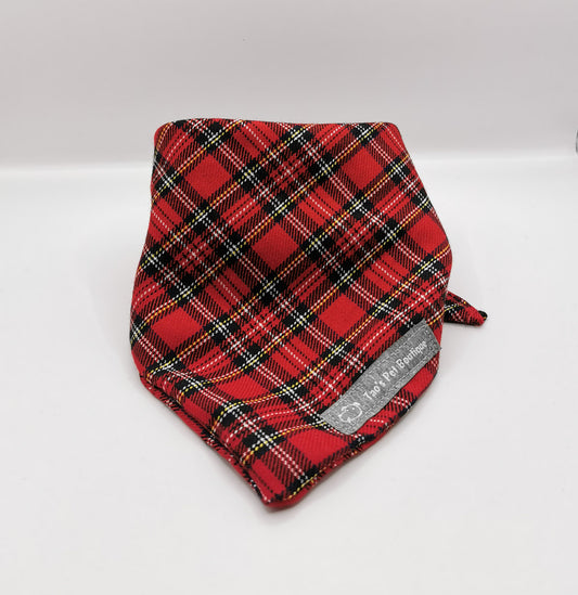 Red Tartan Dog Bandana