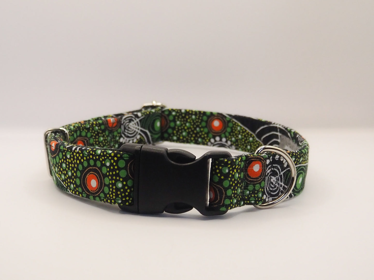 Green Aboriginal Art Dog Collar