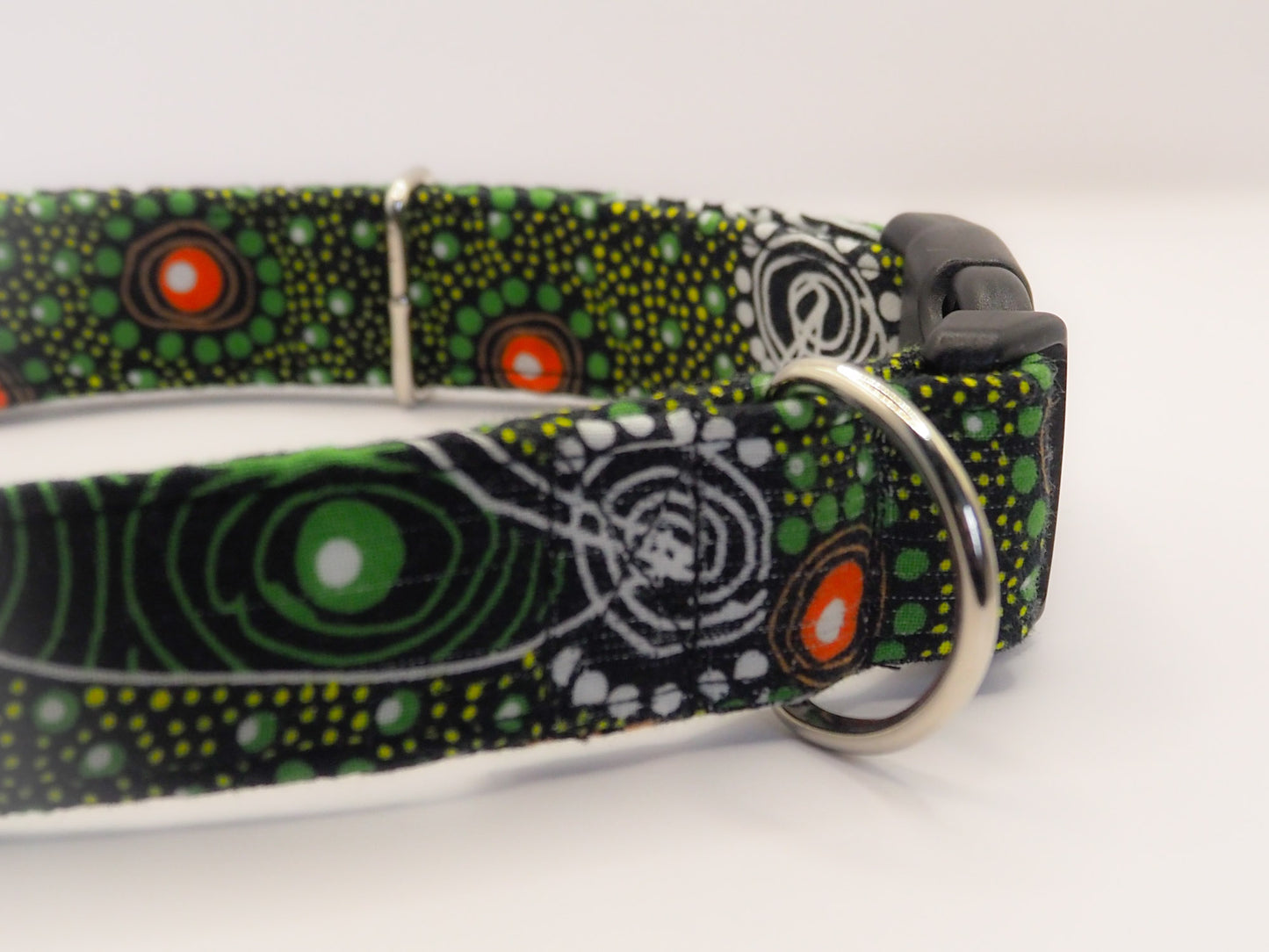 Green Aboriginal Art Dog Collar