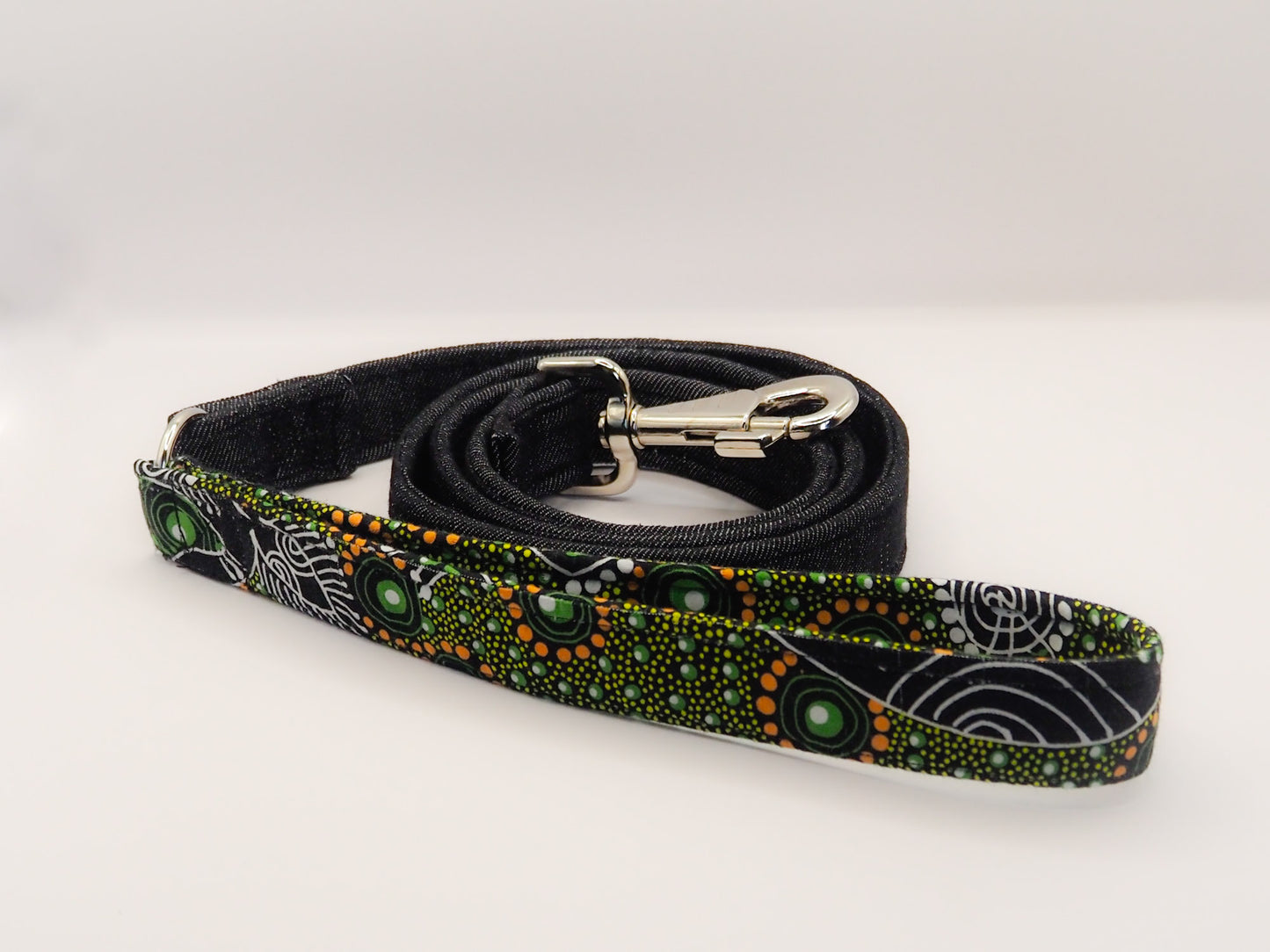 Green Dog Lead, Dog Lead, Denim Dog Lead, Aboriginal Art