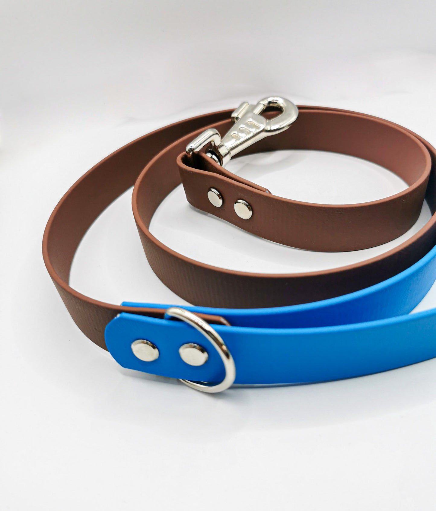 Waterproof Dog Lead in Blue and Brown