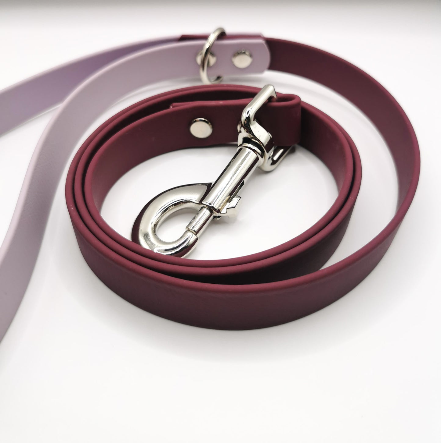 Lilac and Maroon Waterproof Dog Lead