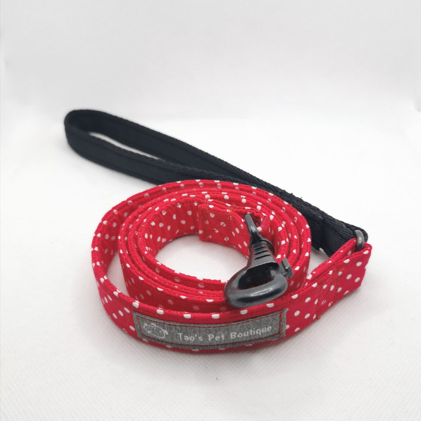 Blue and White Polka Dot Dog Lead