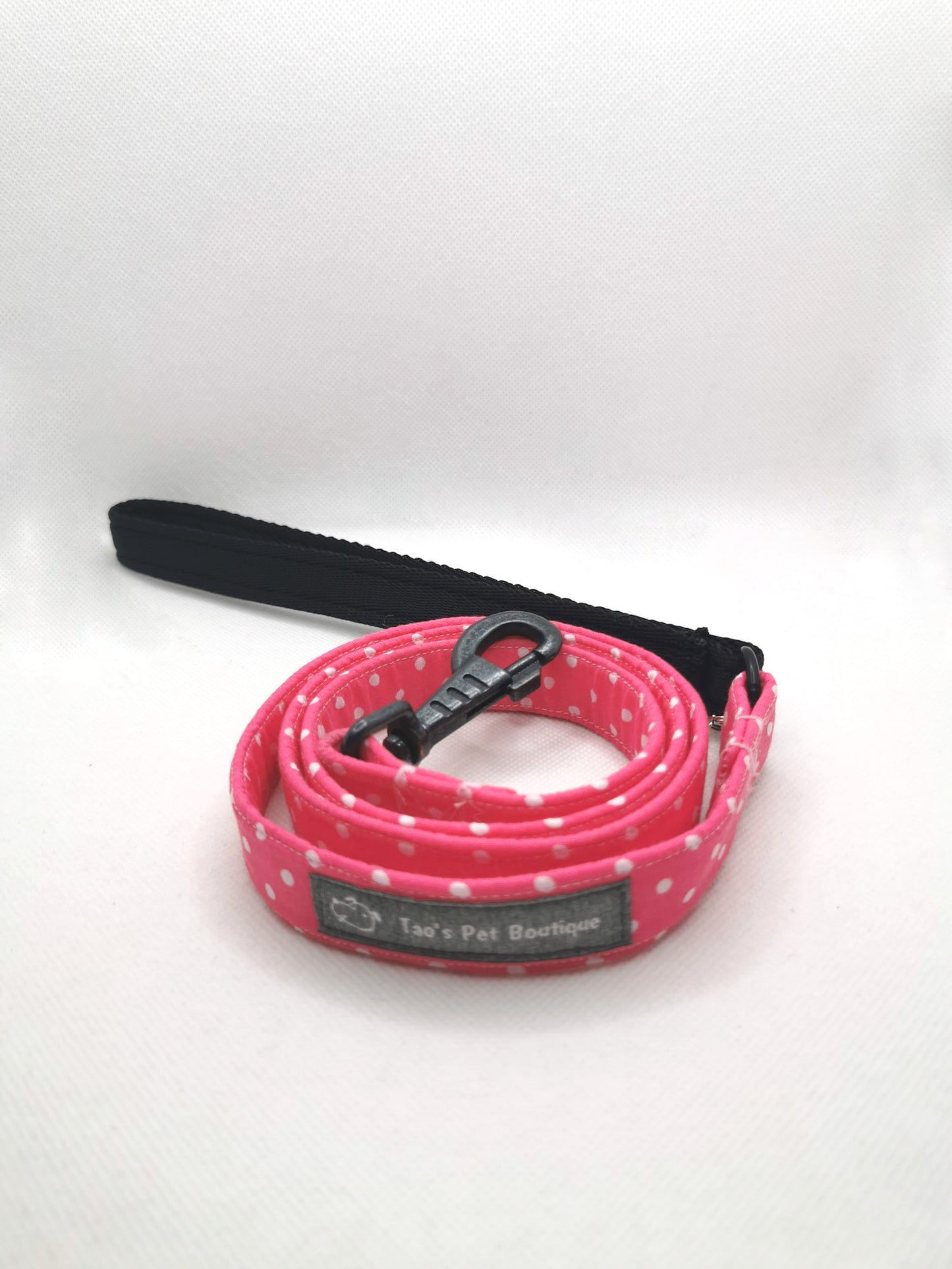 Red and White Polka Dot Dog Lead