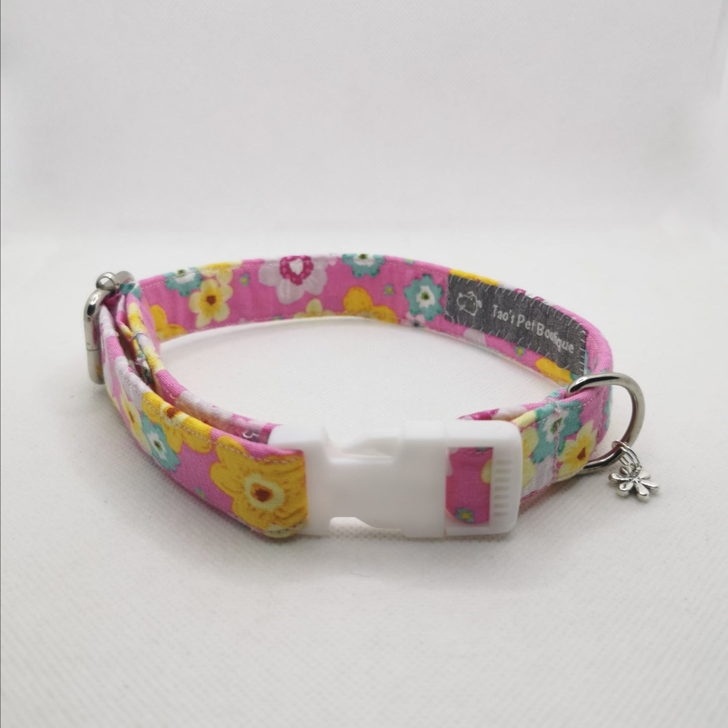 Pink Floral Dog Collar