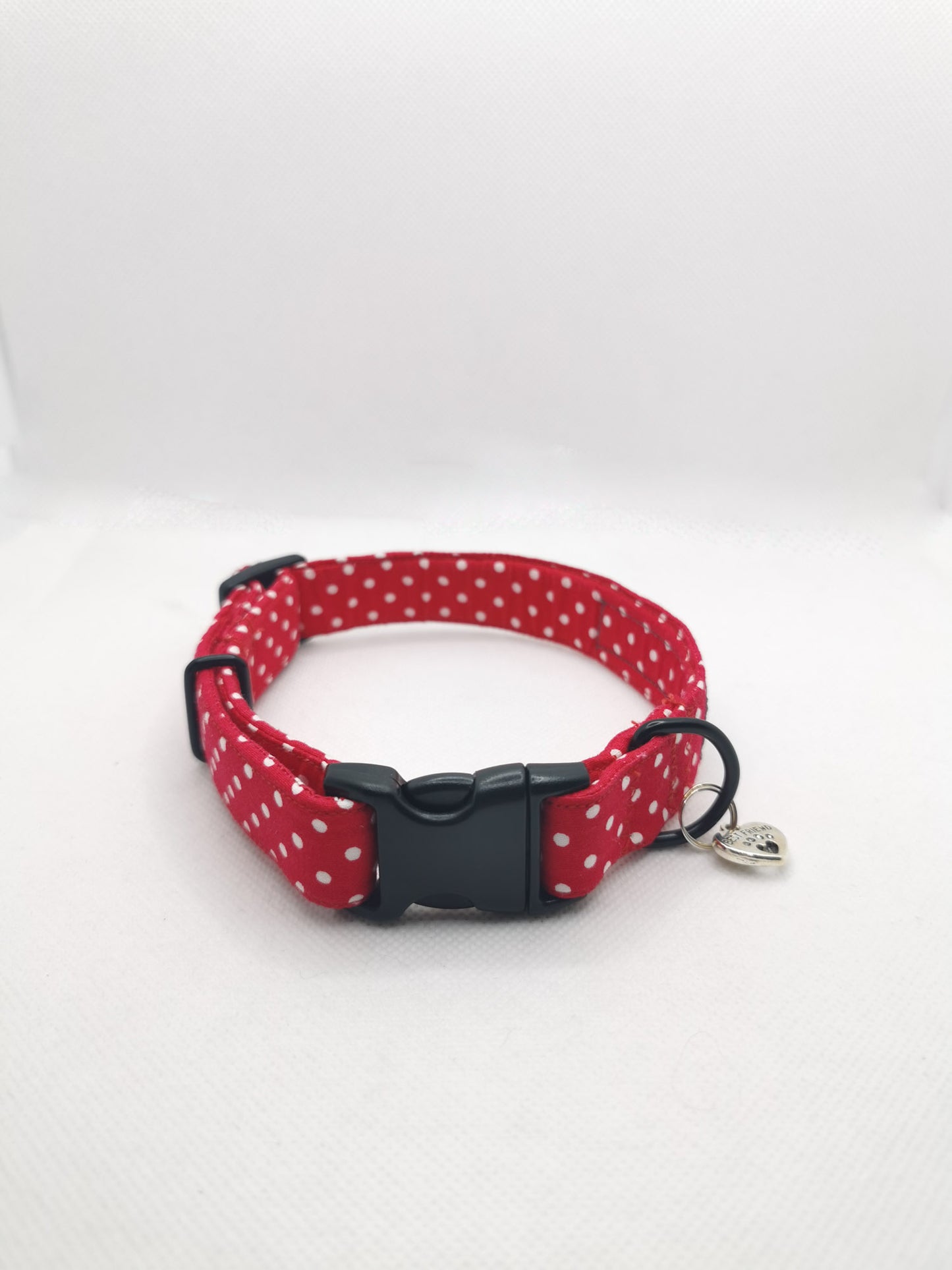 Red and White Polka Dot Dog Collar