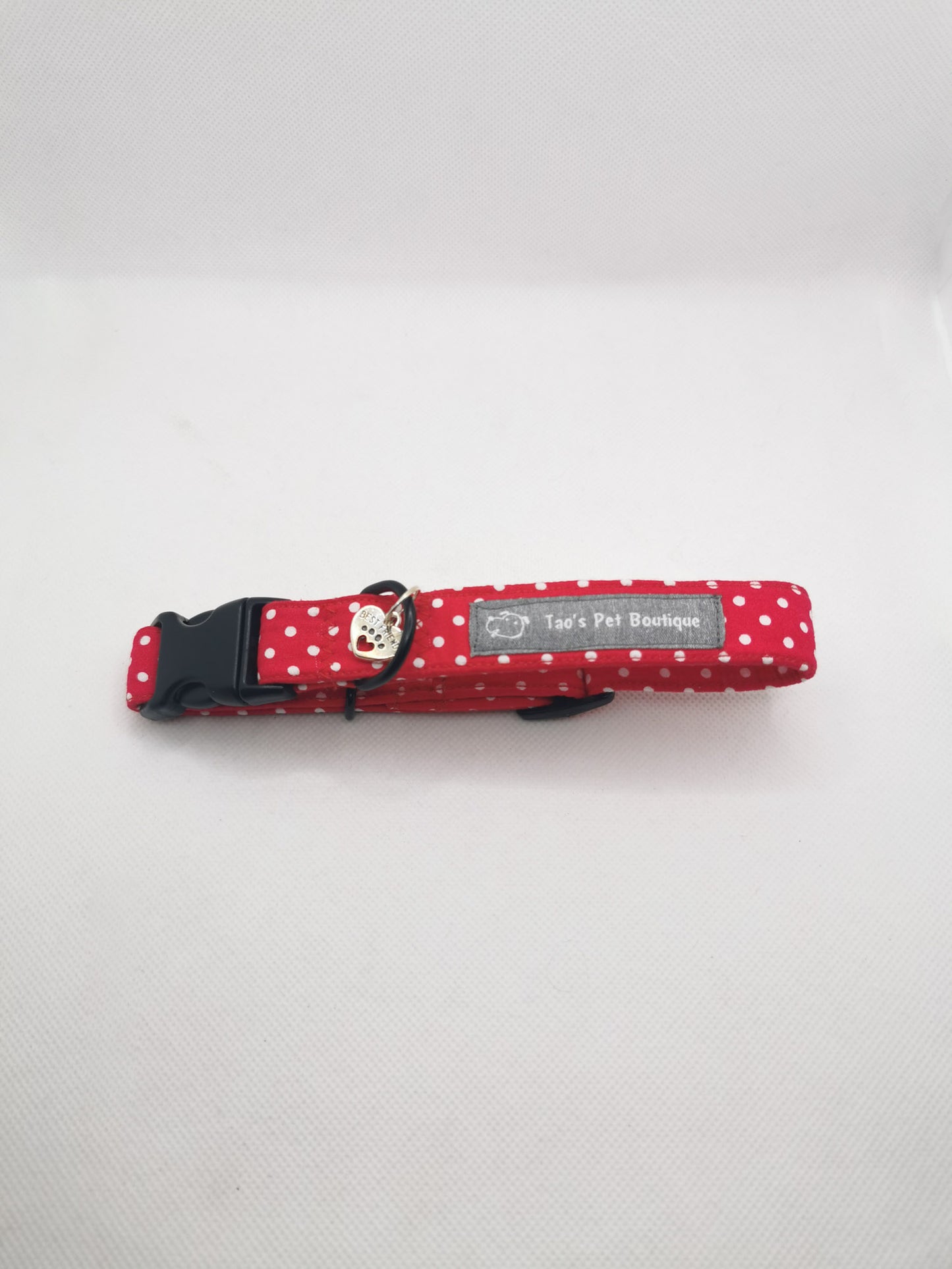 Red and White Polka Dot Dog Collar