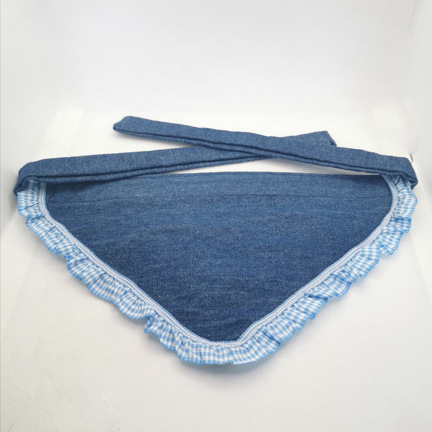 Denim and Blue Gingham Dog Bandana