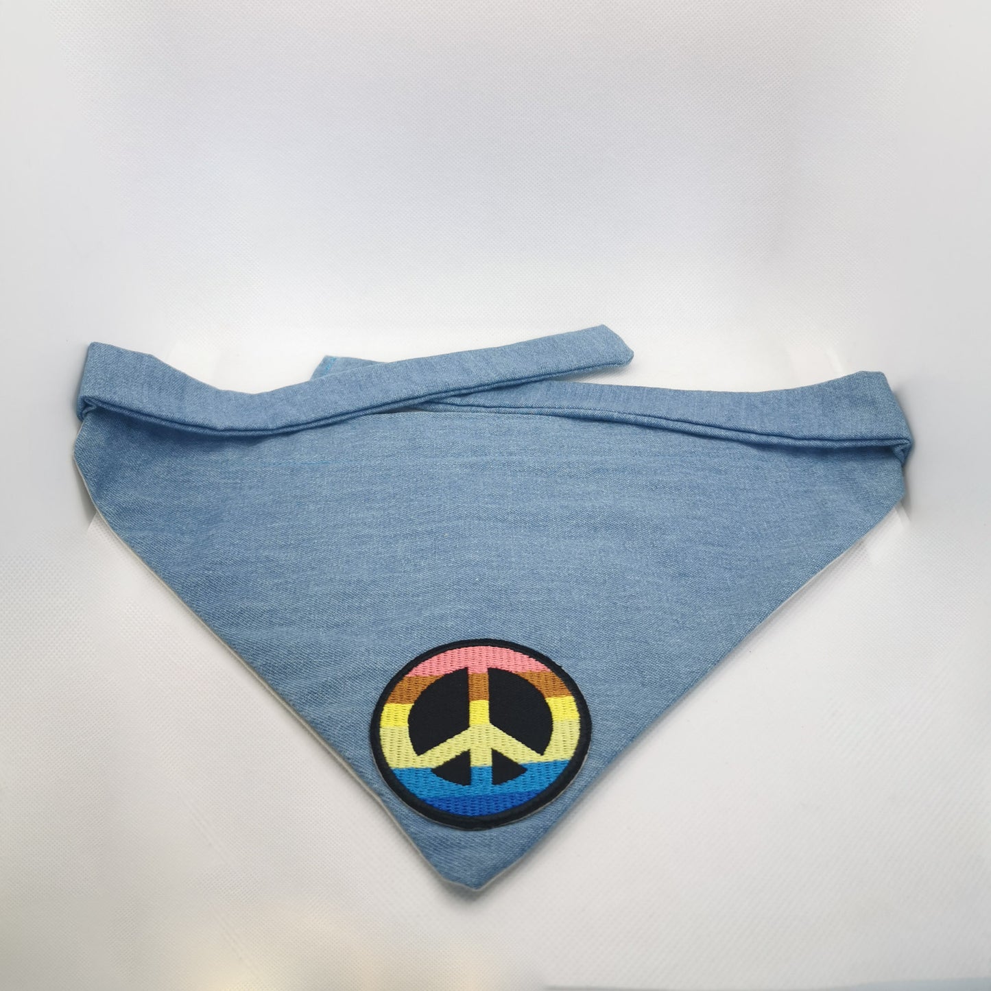 Peace and Love Denim Bandana