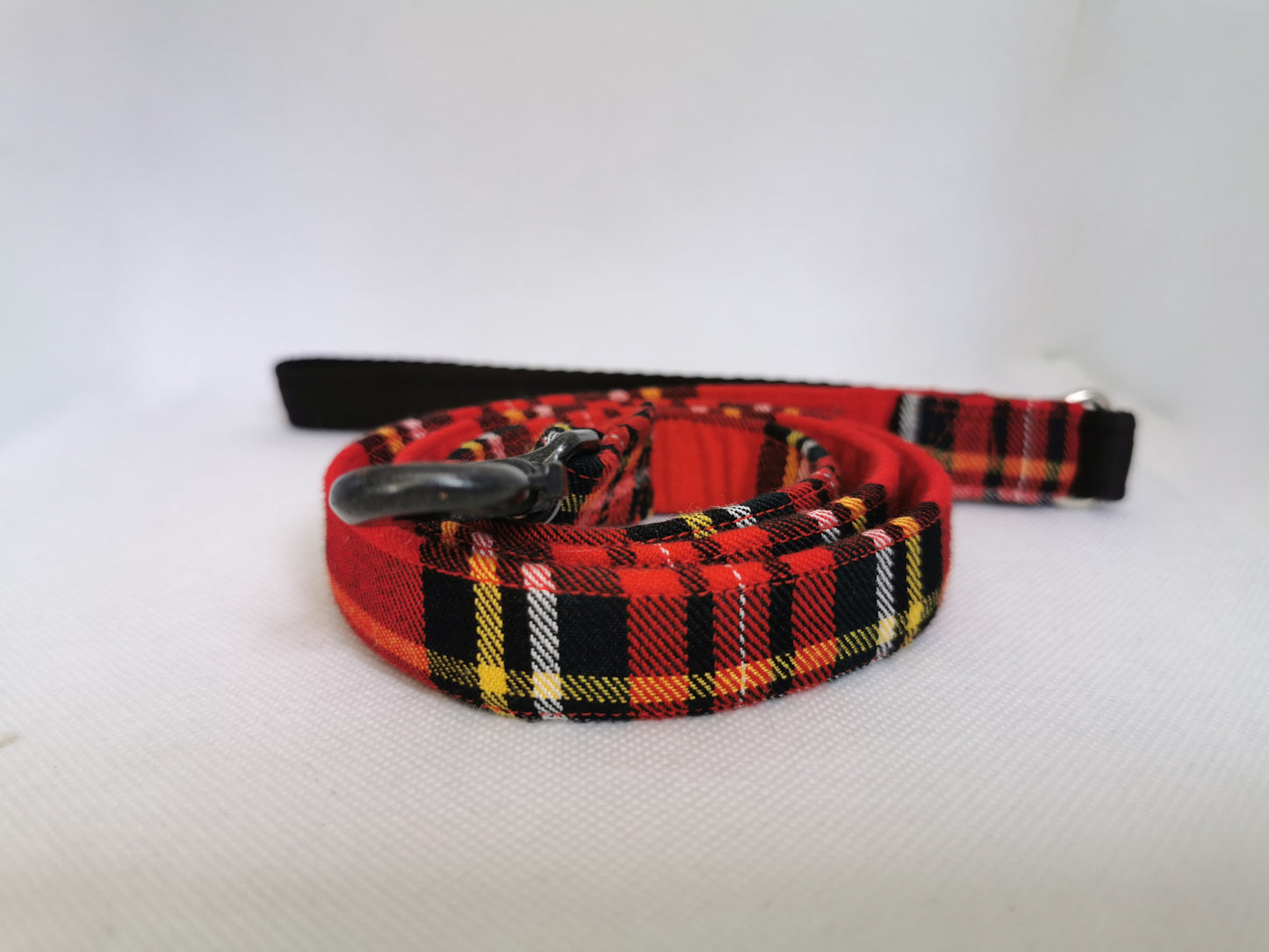 Red Tartan Dog Lead