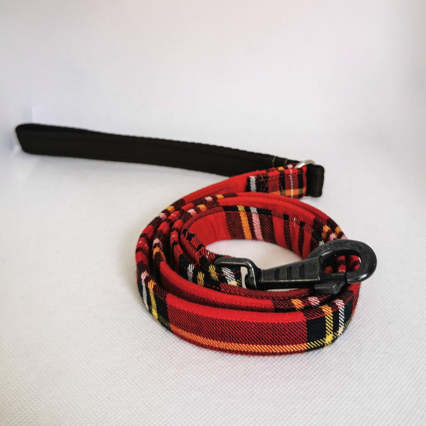 Red Tartan Dog Lead