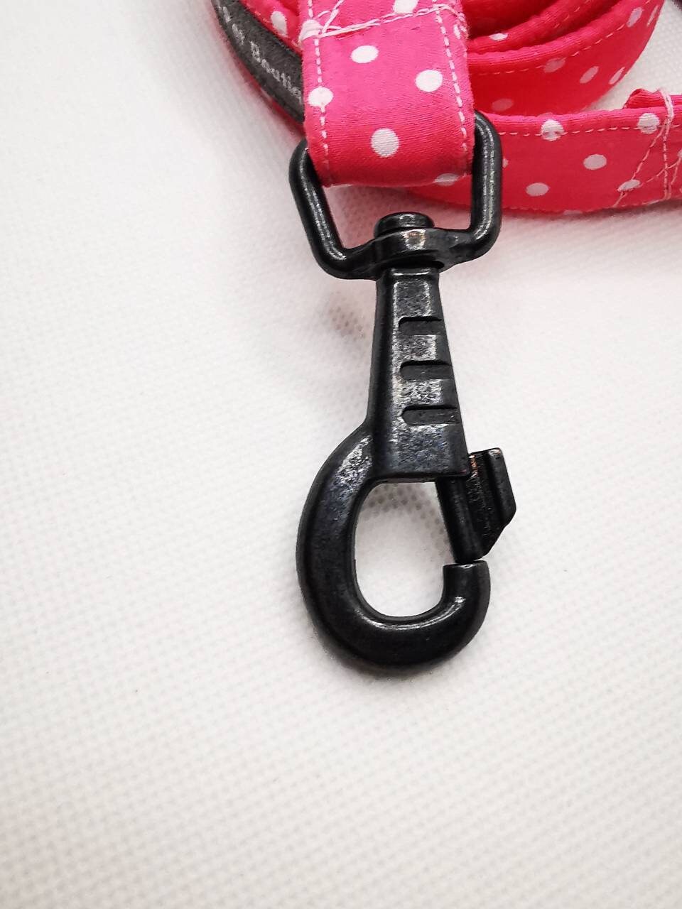 Pink and White Polka Dot Dog Lead